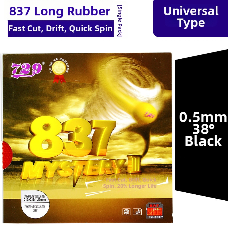 Stalo teniso guma 729 - Long Glue, atakos stilius, viengabalių konstrukcija, granuliuota paviršiaus danga