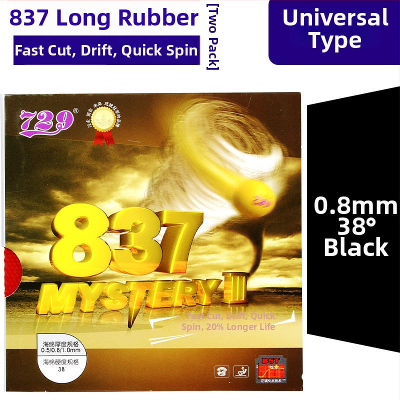 Stalo teniso guma 729 - Long Glue, atakos stilius, viengabalių konstrukcija, granuliuota paviršiaus danga