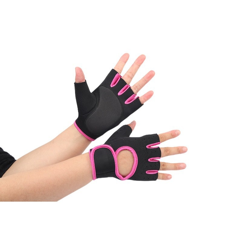 Svorio kilnojimo pirštinės su puse piršto – delno apsauga, kvėpuojanti medžiaga, prieš kalimus, lauko fitnesas