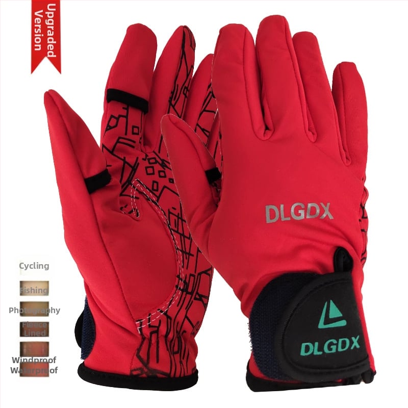 dlgdx Atvērtu pirkstu ūdensnecaurlaidīgas fotogrāfijas un makšķerēšanas cimdi, universāli, pieaugušie, ar pārklājumu, piemēroti velosipēdu braukšanai un sacensībām