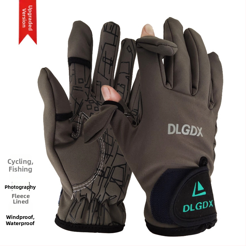 dlgdx Atvērtu pirkstu ūdensnecaurlaidīgas fotogrāfijas un makšķerēšanas cimdi, universāli, pieaugušie, ar pārklājumu, piemēroti velosipēdu braukšanai un sacensībām