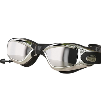 Úszószemüveg miopía korrekcióval, HD vízálló, anti-fog PC lencsékkel, felnőtteknek