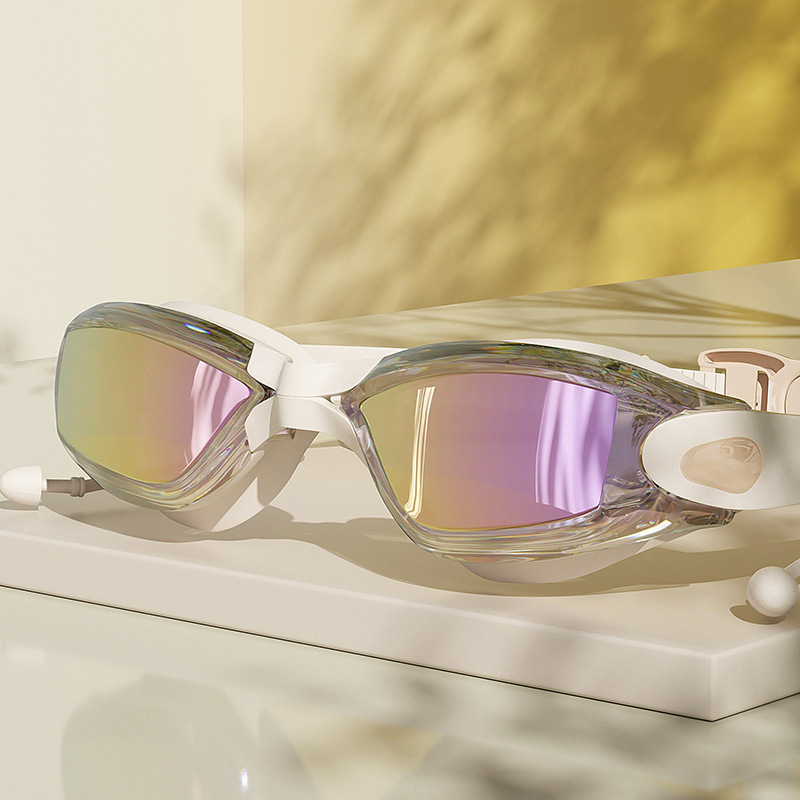 Úszószemüveg miopía korrekcióval, HD vízálló, anti-fog PC lencsékkel, felnőtteknek