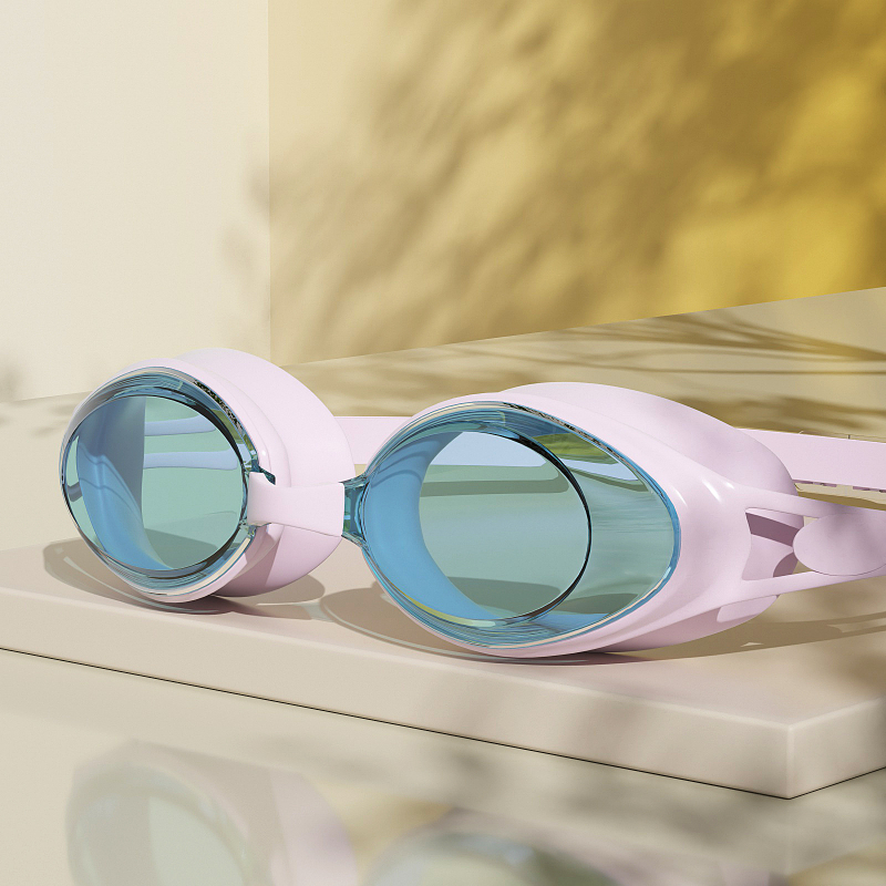 Úszószemüveg miopía korrekcióval, HD vízálló, anti-fog PC lencsékkel, felnőtteknek