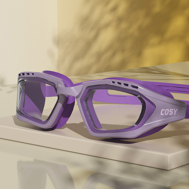 Úszószemüveg miopía korrekcióval, HD vízálló, anti-fog PC lencsékkel, felnőtteknek