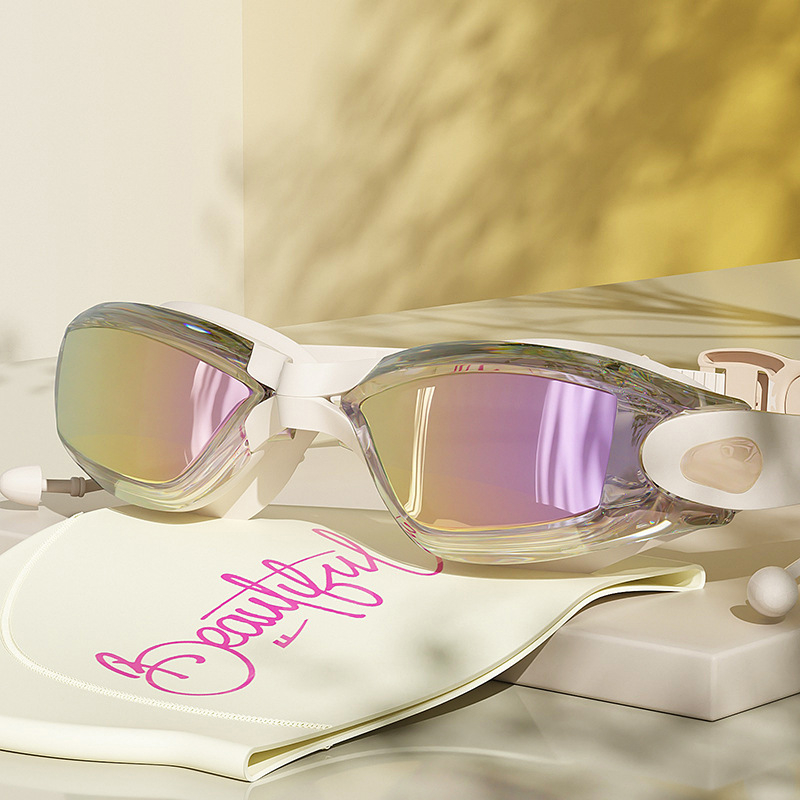 Úszószemüveg miopía korrekcióval, HD vízálló, anti-fog PC lencsékkel, felnőtteknek