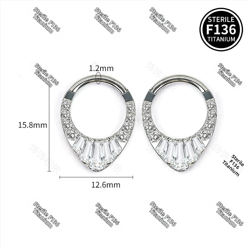 Unisex auskarai iš titano lydinio — geometrinė forma, krištolai, aplinkai draugiška apdorojimas, asmeninis mados stilius