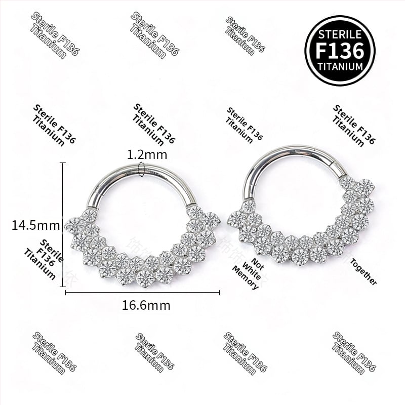 Unisex auskarai iš titano lydinio — geometrinė forma, krištolai, aplinkai draugiška apdorojimas, asmeninis mados stilius