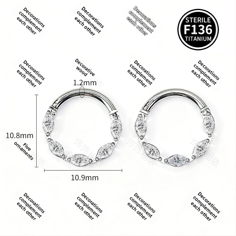 Unisex auskarai iš titano lydinio — geometrinė forma, krištolai, aplinkai draugiška apdorojimas, asmeninis mados stilius