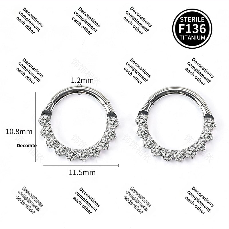 Unisex auskarai iš titano lydinio — geometrinė forma, krištolai, aplinkai draugiška apdorojimas, asmeninis mados stilius