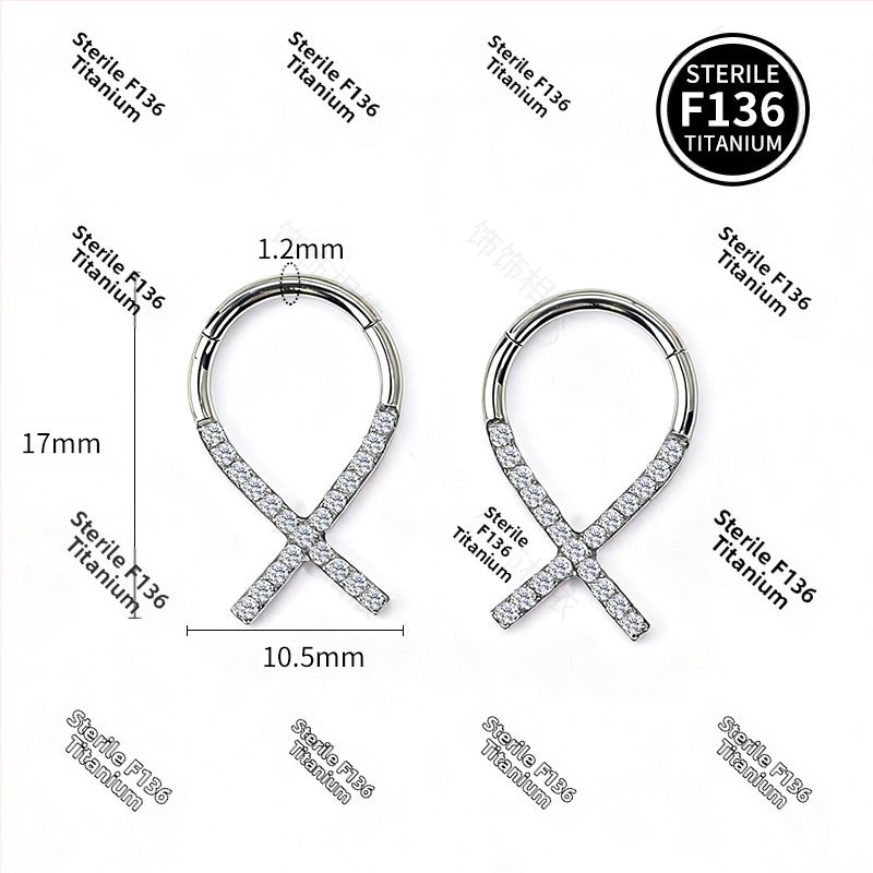 Unisex auskarai iš titano lydinio — geometrinė forma, krištolai, aplinkai draugiška apdorojimas, asmeninis mados stilius