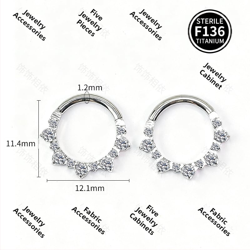 Unisex auskarai iš titano lydinio — geometrinė forma, krištolai, aplinkai draugiška apdorojimas, asmeninis mados stilius