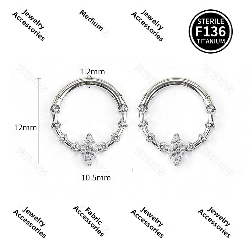 Unisex auskarai iš titano lydinio — geometrinė forma, krištolai, aplinkai draugiška apdorojimas, asmeninis mados stilius