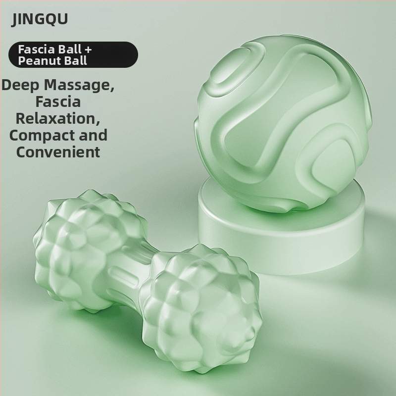 Fasijos masažo kamuolys pėdų masažui, gilių akupunktūros taškų raumenų atsipalaidavimas, pečių ir kaklo palengvėjimas, joga meridijono kamuolys; Medžiaga: TPE; Svoris: 135 g; Nepripučiamas