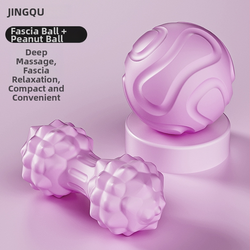 Fasijos masažo kamuolys pėdų masažui, gilių akupunktūros taškų raumenų atsipalaidavimas, pečių ir kaklo palengvėjimas, joga meridijono kamuolys; Medžiaga: TPE; Svoris: 135 g; Nepripučiamas
