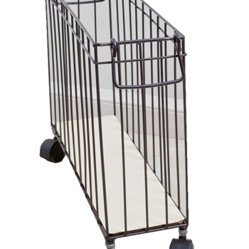 Пасторална метална кошница за съхранение с колела за пътуване