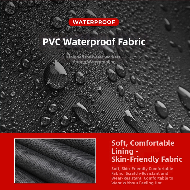 Yuduoduo PVC plná vodotesná kombinéza s integrovanou záchrannou vestou pre rybolov a plávanie; bez vreciek