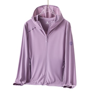 Unisex lauko windbreaker su gobtuvu, UPF50+ UV apsauga, kvėpuojantis nailonas, greitai džiūsta, tinka vasarai ir pavasariui