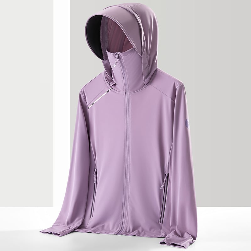 Unisex lauko windbreaker su gobtuvu, UPF50+ UV apsauga, kvėpuojantis nailonas, greitai džiūsta, tinka vasarai ir pavasariui