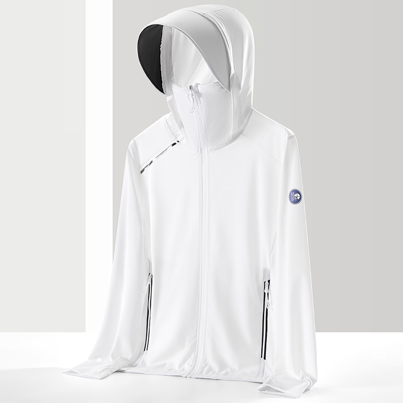 Unisex lauko windbreaker su gobtuvu, UPF50+ UV apsauga, kvėpuojantis nailonas, greitai džiūsta, tinka vasarai ir pavasariui