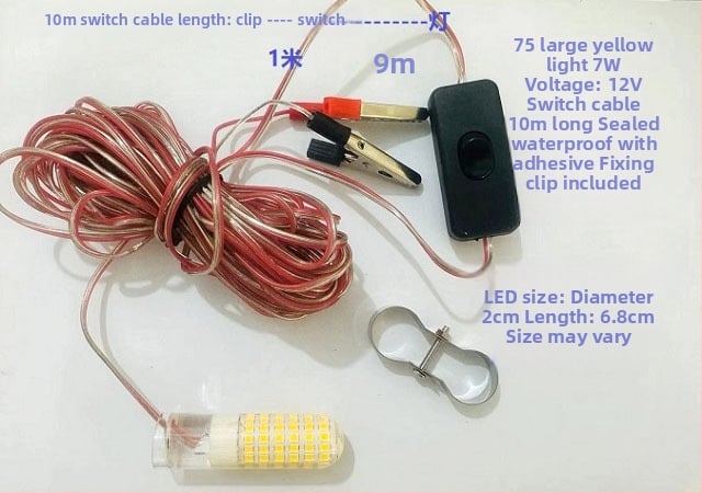 Víz alatti halászati lámpa - LED, 12V, vízálló, nagy fényerő