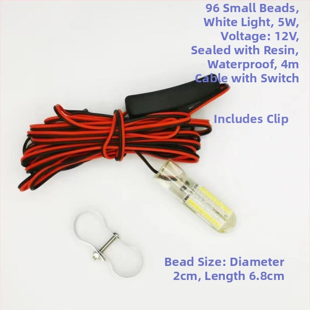 Víz alatti halászati lámpa - LED, 12V, vízálló, nagy fényerő