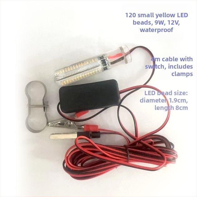 Víz alatti halászati lámpa - LED, 12V, vízálló, nagy fényerő