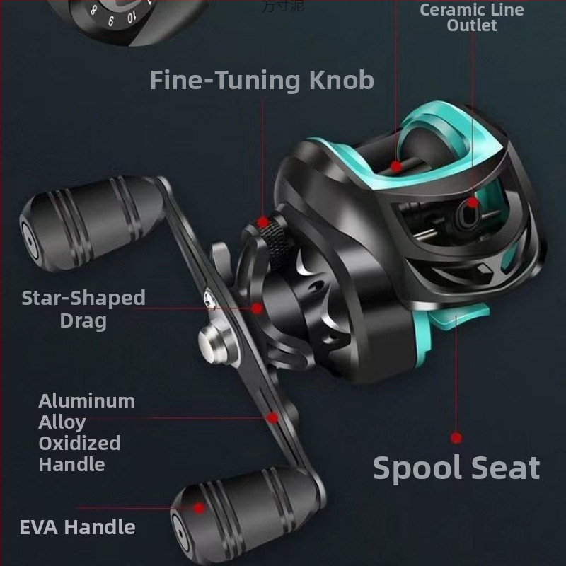 Спининг макара за примамки с антиразкъсване на линията, система с тройно и двойно спиране, метална конструкция