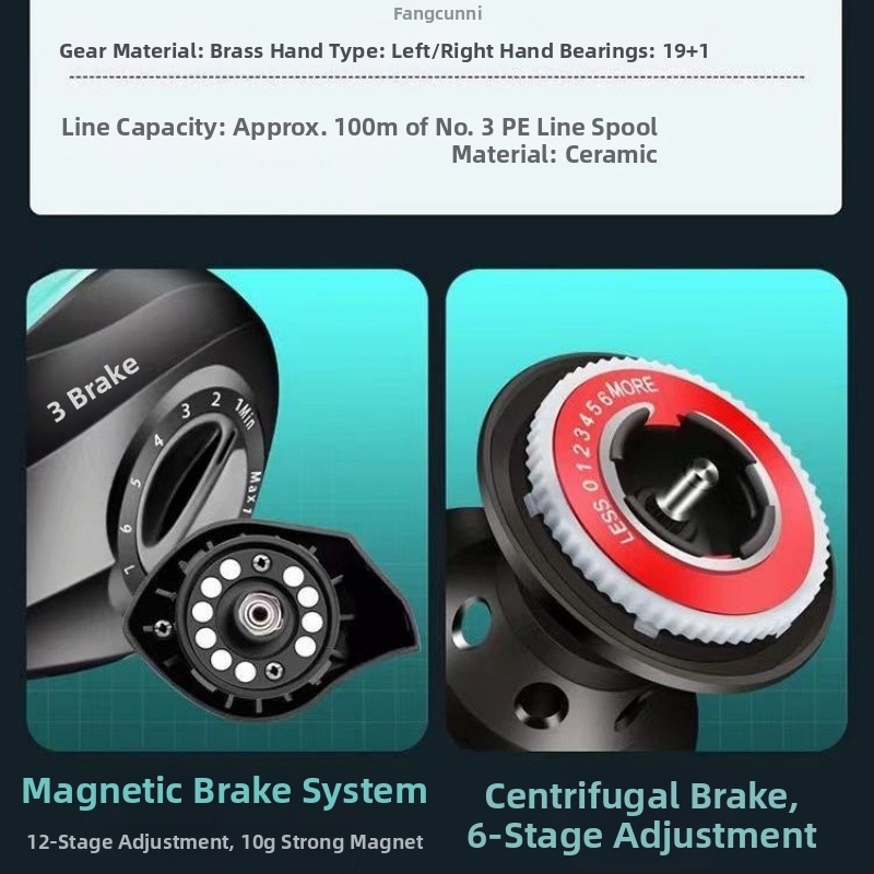 Спининг макара за примамки с антиразкъсване на линията, система с тройно и двойно спиране, метална конструкция