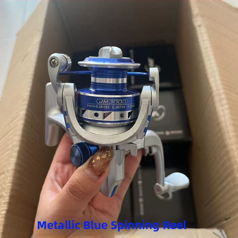 Спининг макара за примамки с антиразкъсване на линията, система с тройно и двойно спиране, метална конструкция