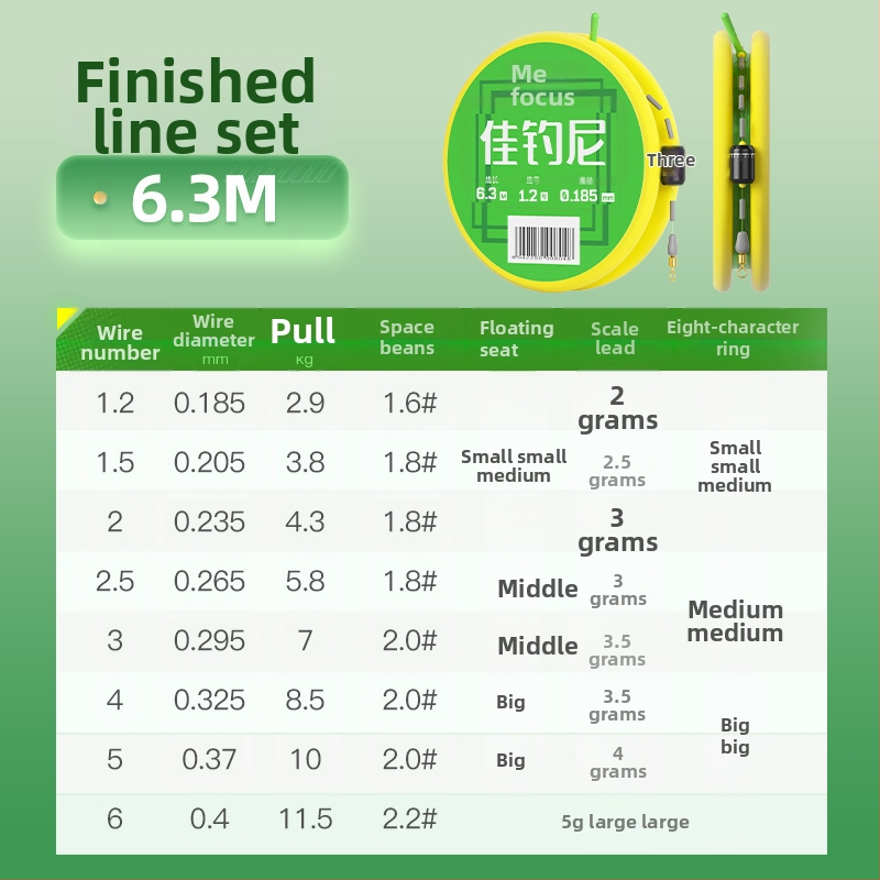 Nailoninių žvejybos linijų rinkinys – pagrindinė linija, didelis tempimo atsparumas