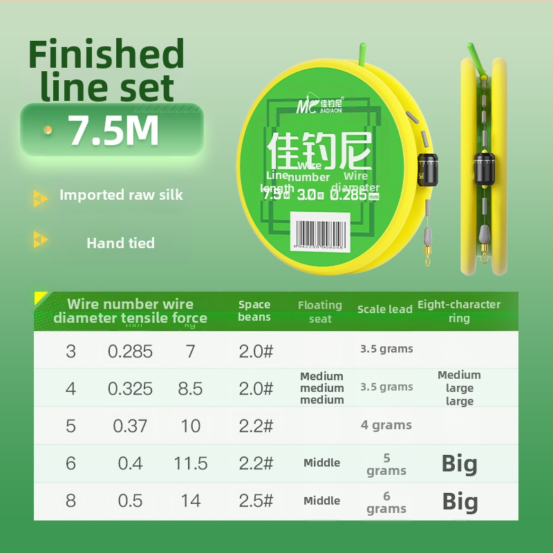 Nailoninių žvejybos linijų rinkinys – pagrindinė linija, didelis tempimo atsparumas