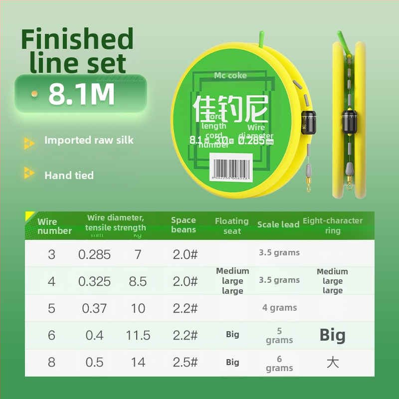 Nailoninių žvejybos linijų rinkinys – pagrindinė linija, didelis tempimo atsparumas