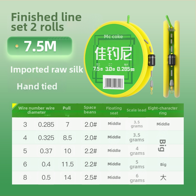 Nailoninių žvejybos linijų rinkinys – pagrindinė linija, didelis tempimo atsparumas