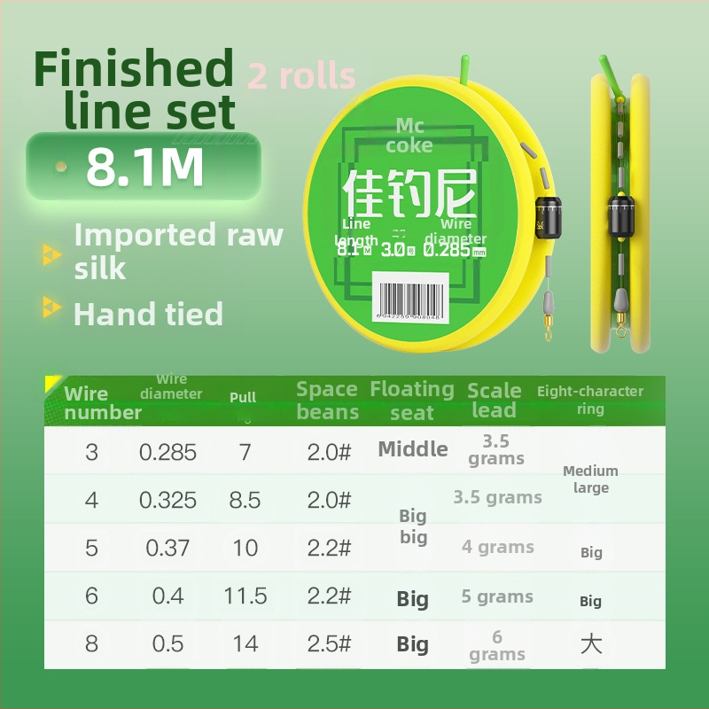 Nailoninių žvejybos linijų rinkinys – pagrindinė linija, didelis tempimo atsparumas