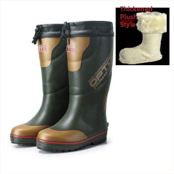 Meeste kõrged vihmasaapad kummist tallaga, libisemiskindlad, soojad ja vastupidavad