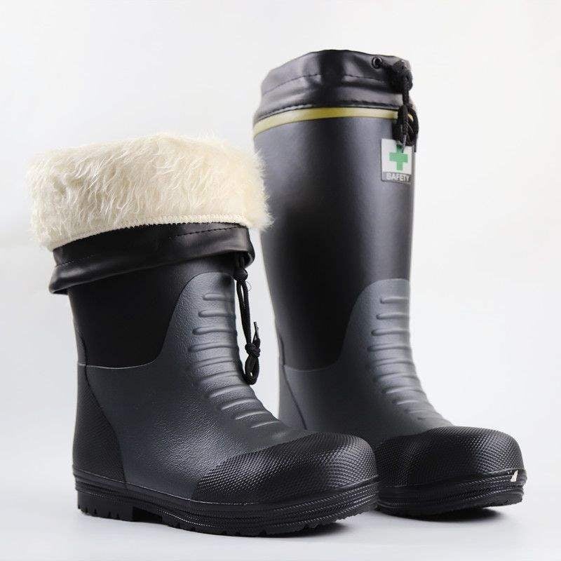 Meeste kõrged vihmasaapad kummist tallaga, libisemiskindlad, soojad ja vastupidavad