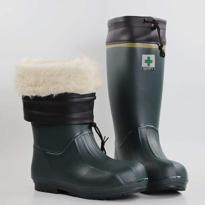 Meeste kõrged vihmasaapad kummist tallaga, libisemiskindlad, soojad ja vastupidavad