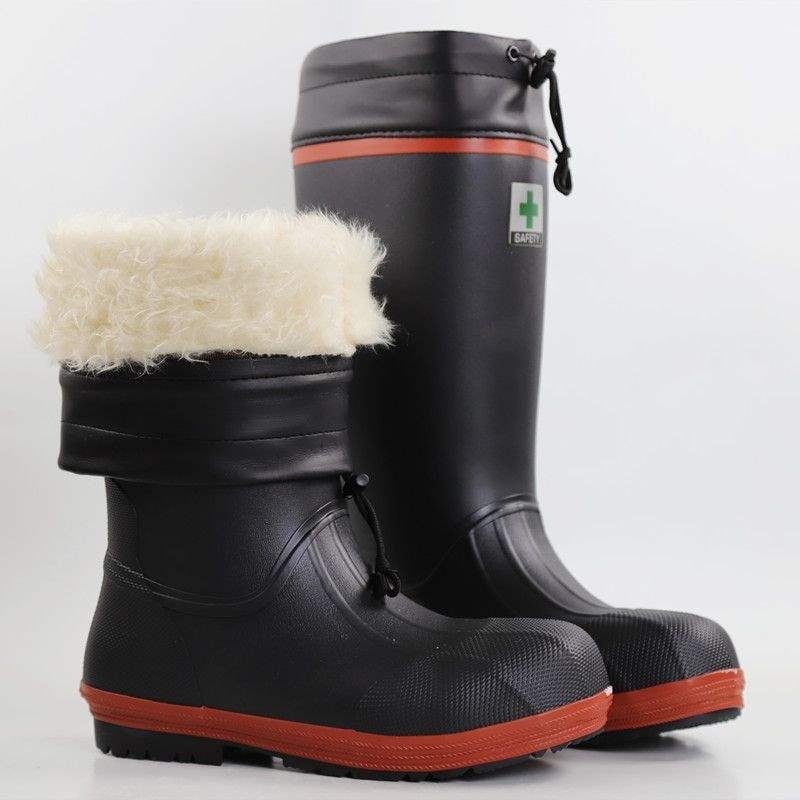 Meeste kõrged vihmasaapad kummist tallaga, libisemiskindlad, soojad ja vastupidavad