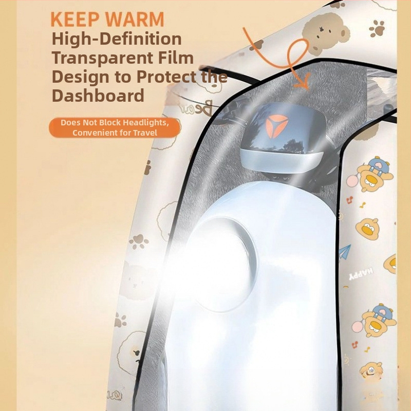 Zimný plášť cez celé telo s fleecovou podšívkou, nepremokavý, ochrana krku a ramien, Oxford látka