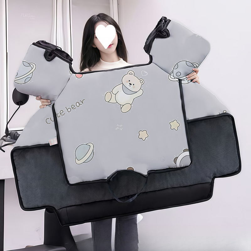 Pelerină de iarnă pentru corp întreg, cu căptușeală de fleece, anti-vânt, protecție pentru gât și umeri, din țesătură Oxford