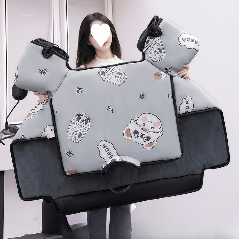 Pelerină de iarnă pentru corp întreg, cu căptușeală de fleece, anti-vânt, protecție pentru gât și umeri, din țesătură Oxford