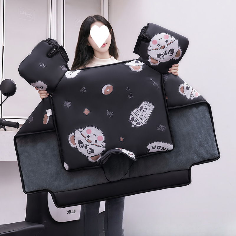 Pelerină de iarnă pentru corp întreg, cu căptușeală de fleece, anti-vânt, protecție pentru gât și umeri, din țesătură Oxford