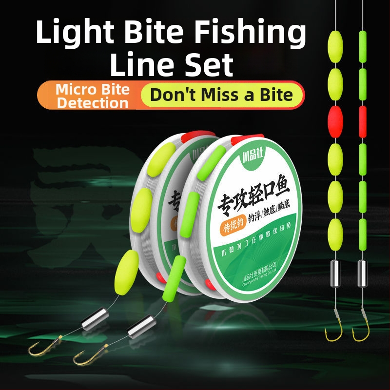 Plūduriuojantis linijos komplektas žieminei žvejybai karpiams, Nailonas, Through-Line, cilindriškai-sferinis plūdikas, vienas kabliukas