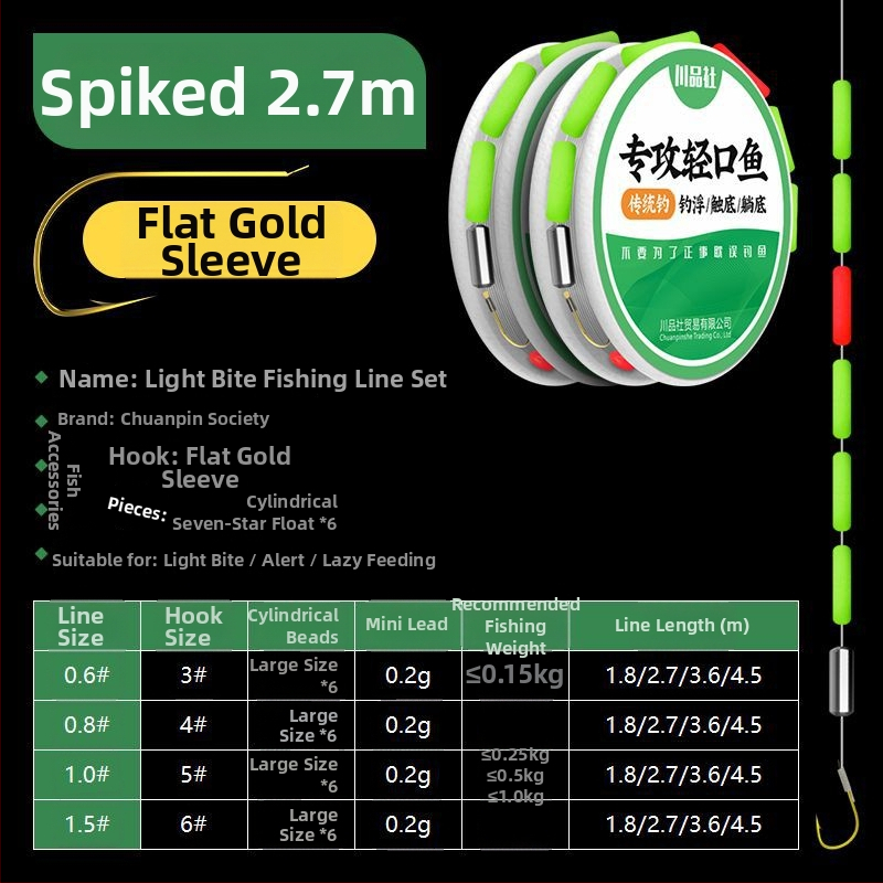 Plūduriuojantis linijos komplektas žieminei žvejybai karpiams, Nailonas, Through-Line, cilindriškai-sferinis plūdikas, vienas kabliukas