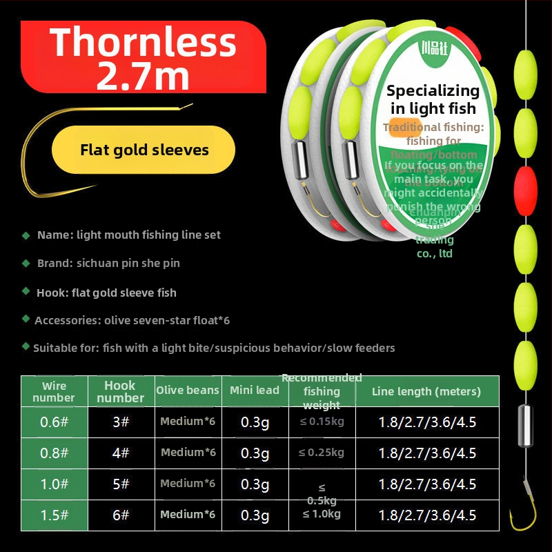Plūduriuojantis linijos komplektas žieminei žvejybai karpiams, Nailonas, Through-Line, cilindriškai-sferinis plūdikas, vienas kabliukas