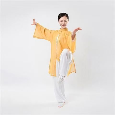 Taiji ogrtač za trening, drapirani vanjski sloj, kineskog stila, unisex