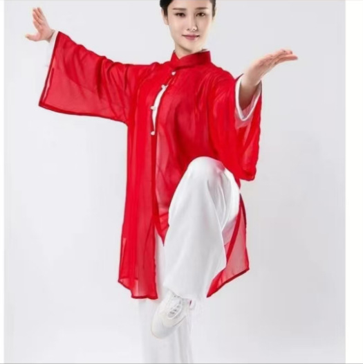 Taiji ogrtač za trening, drapirani vanjski sloj, kineskog stila, unisex