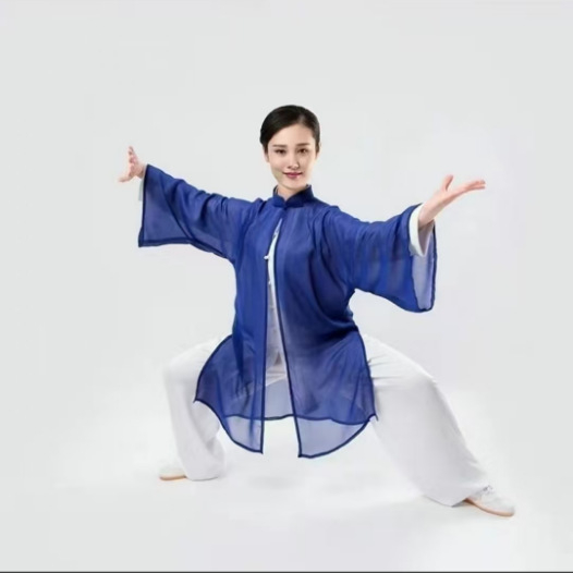 Taiji ogrtač za trening, drapirani vanjski sloj, kineskog stila, unisex