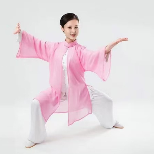 Taiji ogrtač za trening, drapirani vanjski sloj, kineskog stila, unisex